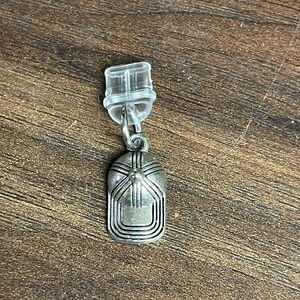 Silver Baseball Cap Charm